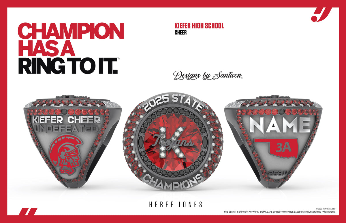 Kiefer High School 2025 State Team Jewelry Championship Jewelry by