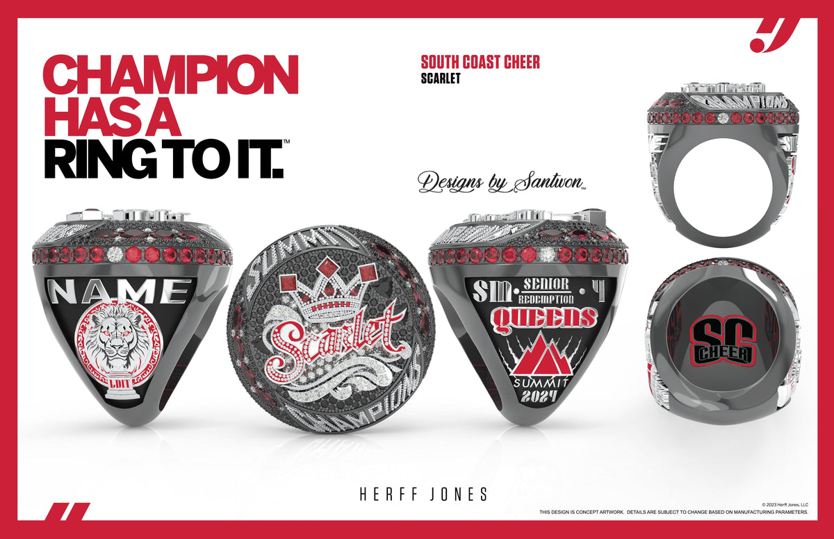 South Coast Cheer Scarlet - 2024 Summit – Team Jewelry: Championship ...