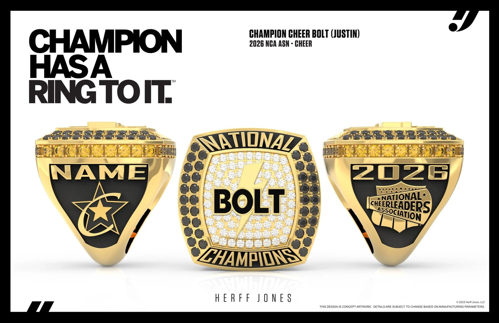 Champion Cheer Bolt - 2026 NCA ASN – Team Jewelry: Championship Jewelry ...